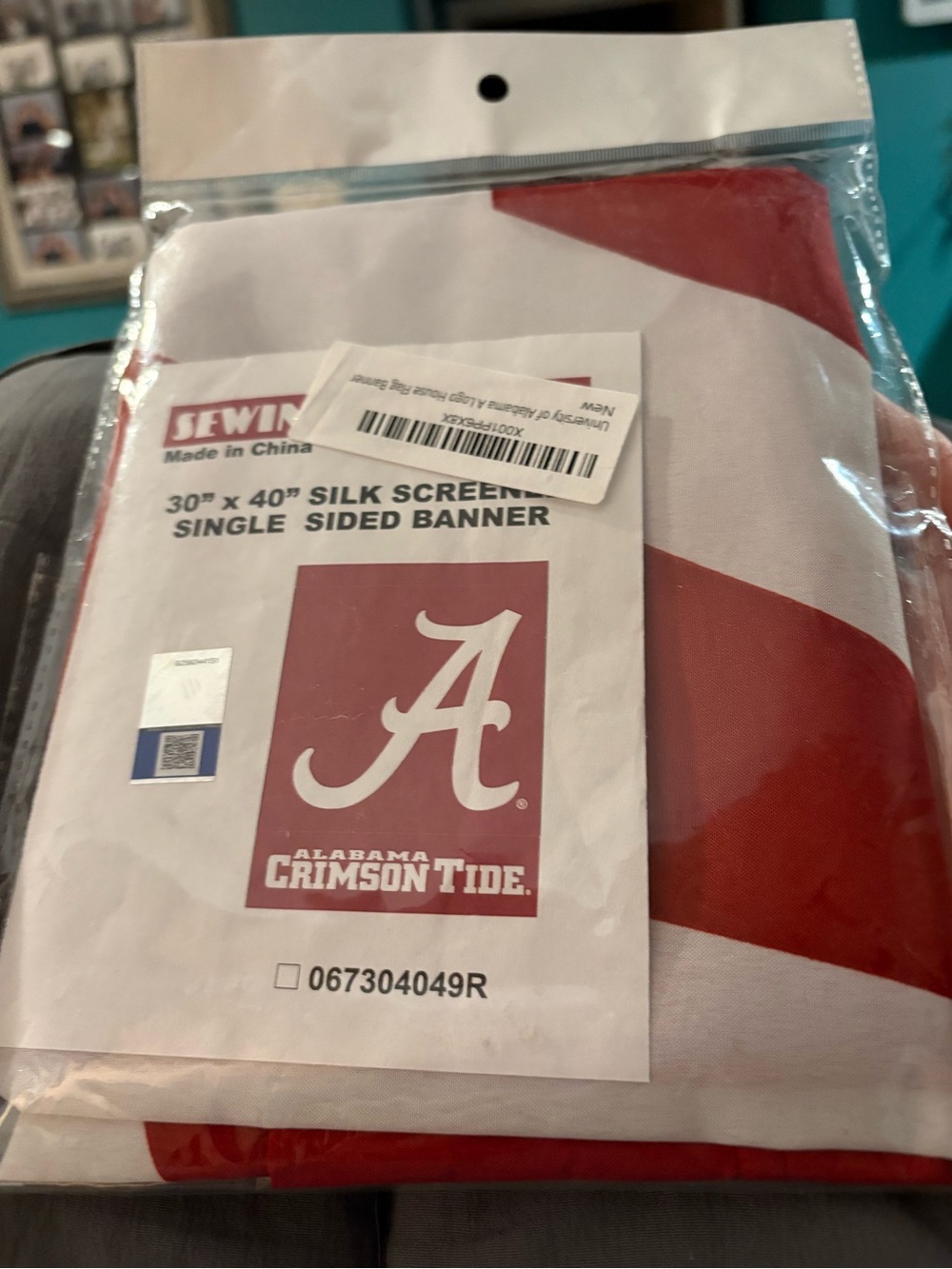 Alabama Crimson Tide 30" x 40" Silk Screen Banner - Red & White